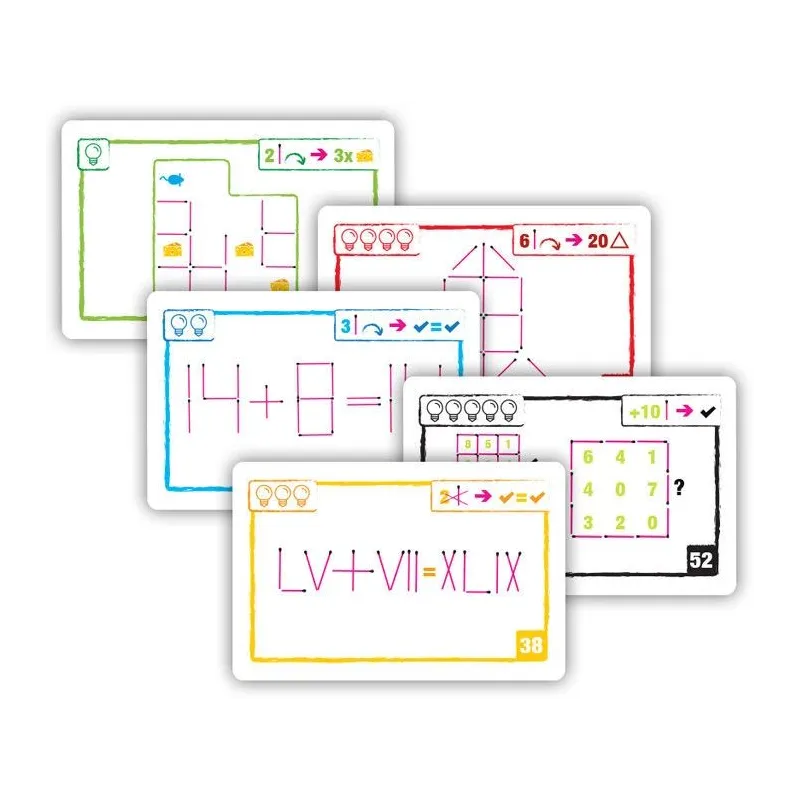 Kāršu spēle Brain Games Logic Cards Matchsticks