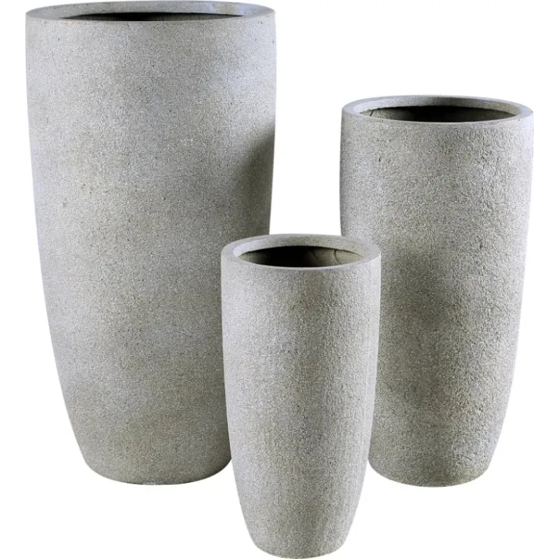 Puķu pods Domoletti LT13766-1S, keramika-māls, pelēka krās.