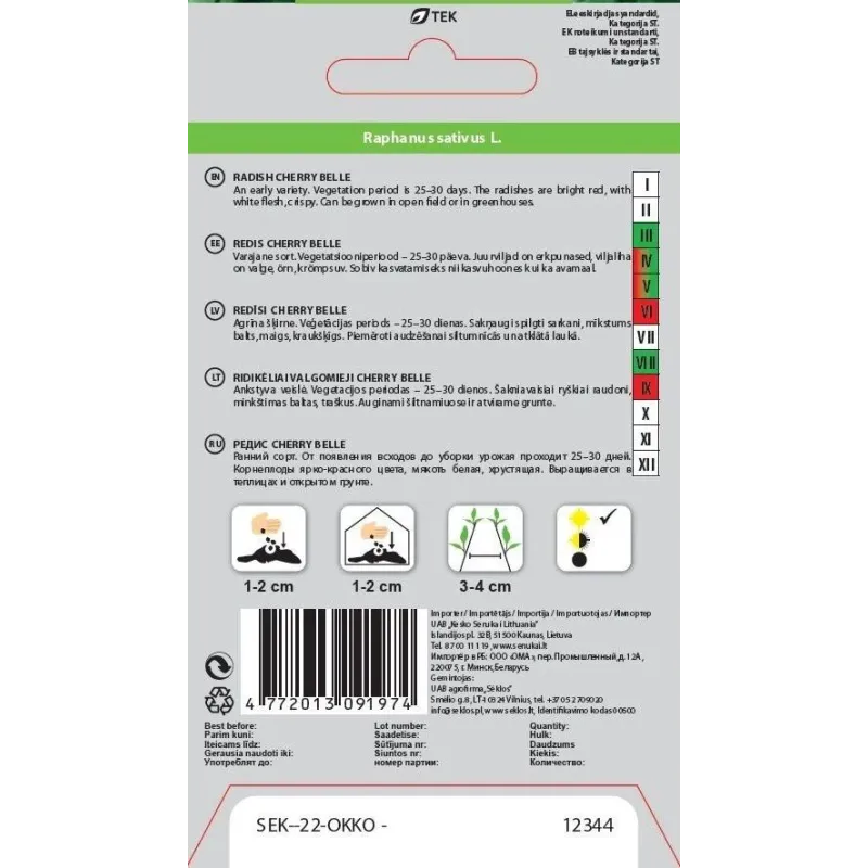 Seemned Okko, redis Cherry Belle, 3 g