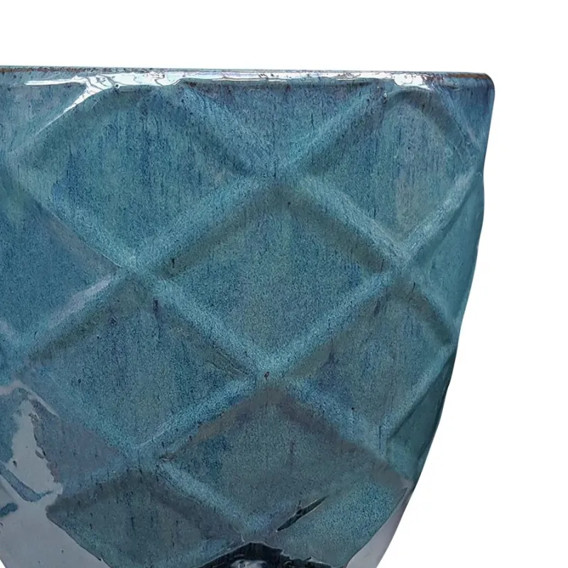 Puķu pods Domoletti OP16-435_M, keramika, zila krās.