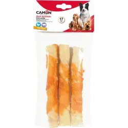 Camon Лакомство для собак - Палочка из сыромятной кожи с курицей 140гр-17см 3шт.