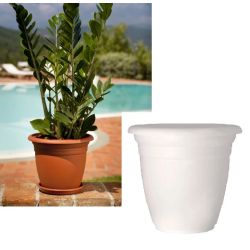 Plastm. puķu pods te000035-110 d35 balts