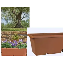 Gėlių vazonas Domoletti TBTISB50-100, plastikinis, 50 cm x 17 cm, ruda sp.