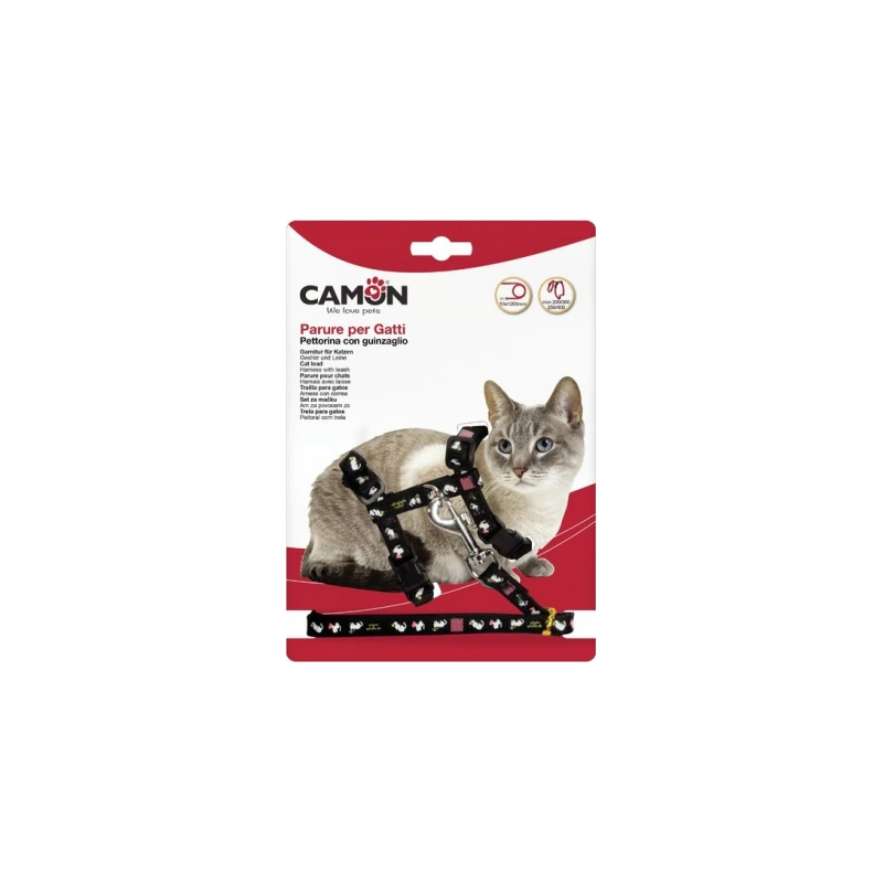 Camon Kaķu pavada - iemaukti Cat 10x1200mm