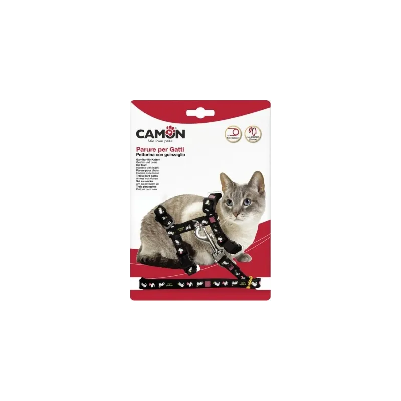 Camon Kaķu pavada - iemaukti Cat 10x1200mm