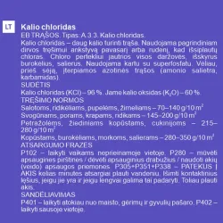 Kālija hlorīda mēsloj.garden center 2 kg