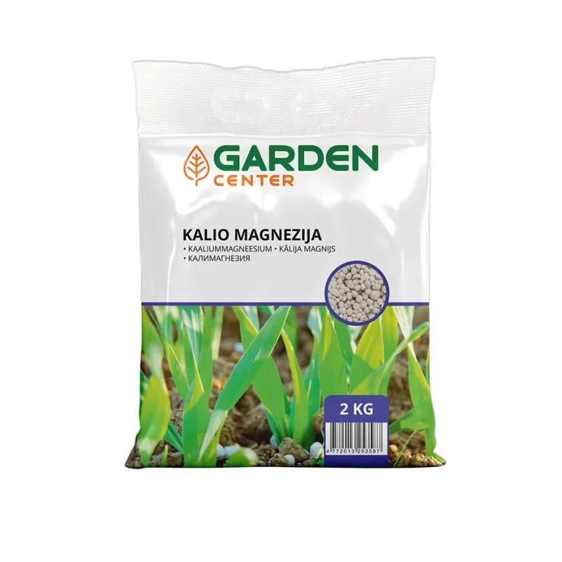 Kālija magnēzija mēslošanas līdzeklis augiem Garden Center, granulēts, 2 kg