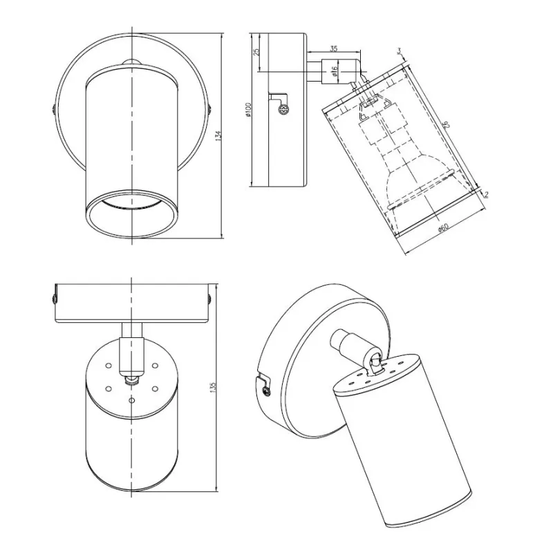 Virziena gaismeklis gulia gu10