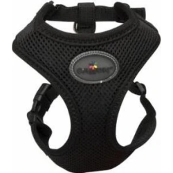 Camon Krūšu siksna MESH ar dubulto regulēšenu Melna XS 18-26x28-37 cm