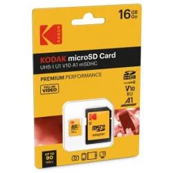 Kodak MicroSDHC 16GB UHS-I U1 V10 A1 Premium