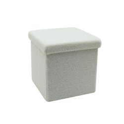 Pelēks kvadr. pufs hs522-10 38x38x38cm