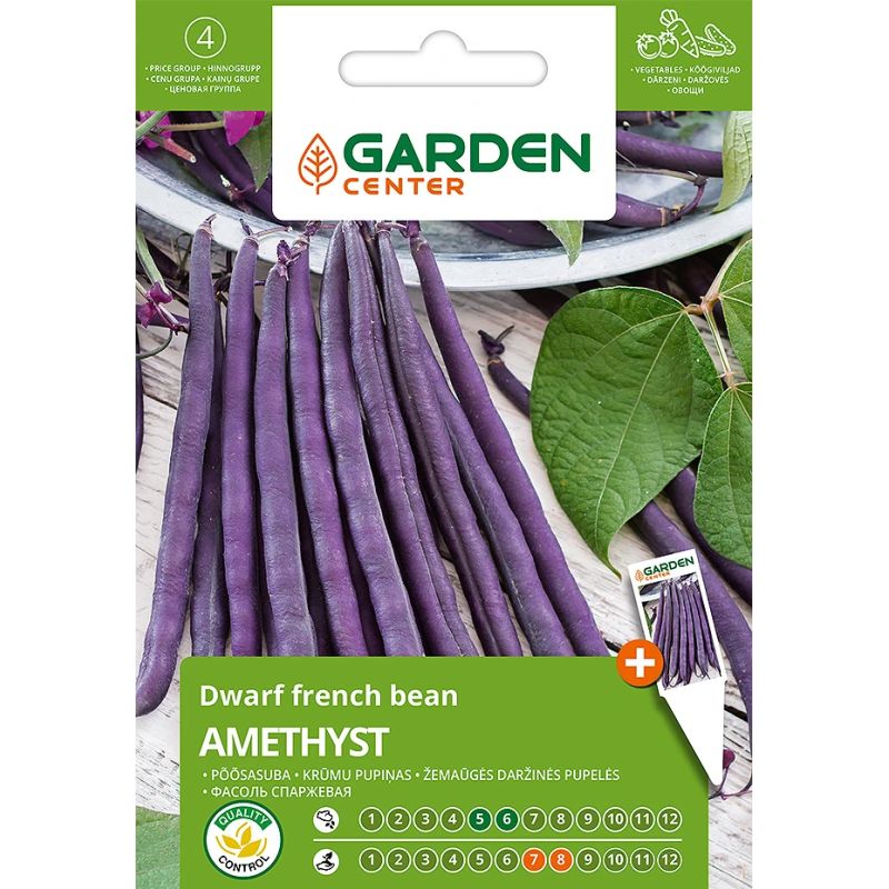 Sēklas dārzeņu pupiņas krūmu amethyst 8g