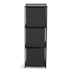 Plaukts m ar kastēm melns 34.5x34.5x101