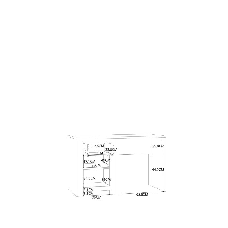Rakstāmgalds hvnb211-m621k 55.6x120x73.4