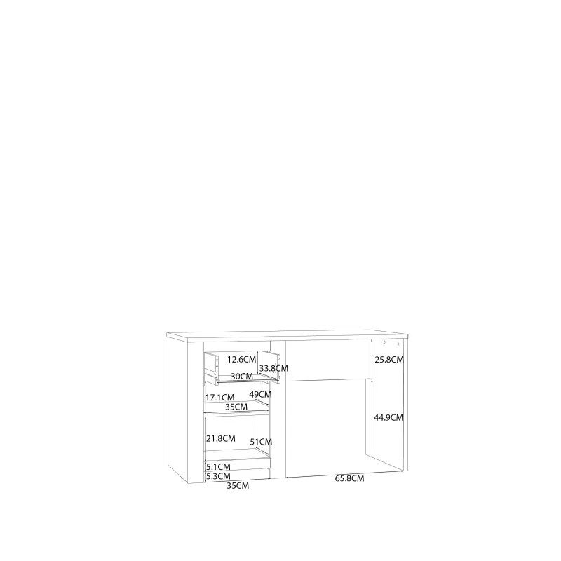 Rakstāmgalds hvnb211-m621k 55.6x120x73.4
