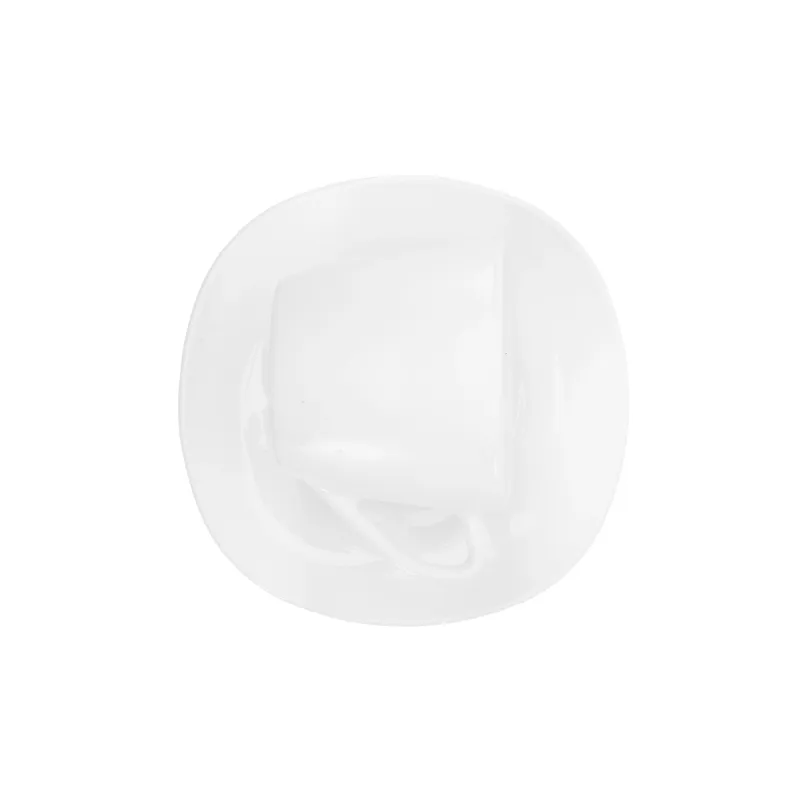 Tase ar apakštasi Okko, balta, 0.22 l