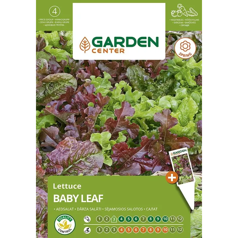 Sēklas Garden Center, salāti BABY LEAF, 2 g