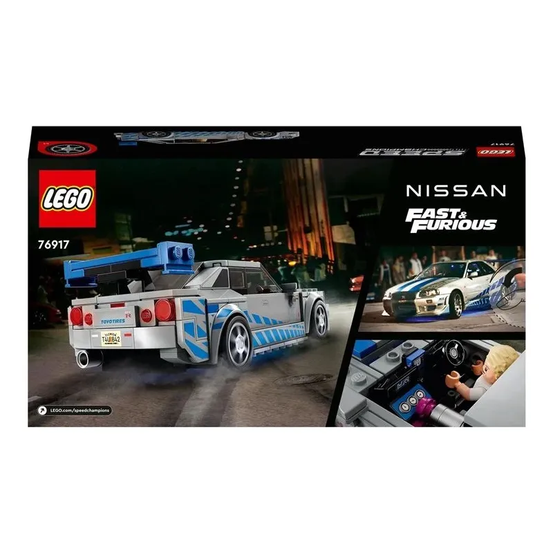 Konstruktors LEGO Speed Champions 2 Fast 2 Furious Nissan Skyline GT-R ,R34, 76917, 319 gab.