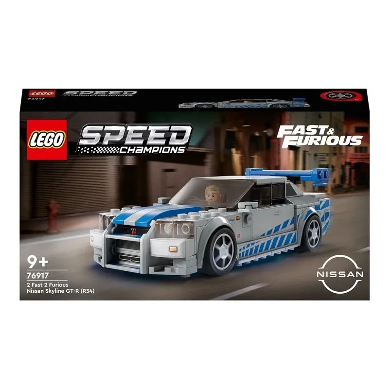 Konstruktors LEGO Speed Champions 2 Fast 2 Furious Nissan Skyline GT-R ,R34, 76917, 319 gab.