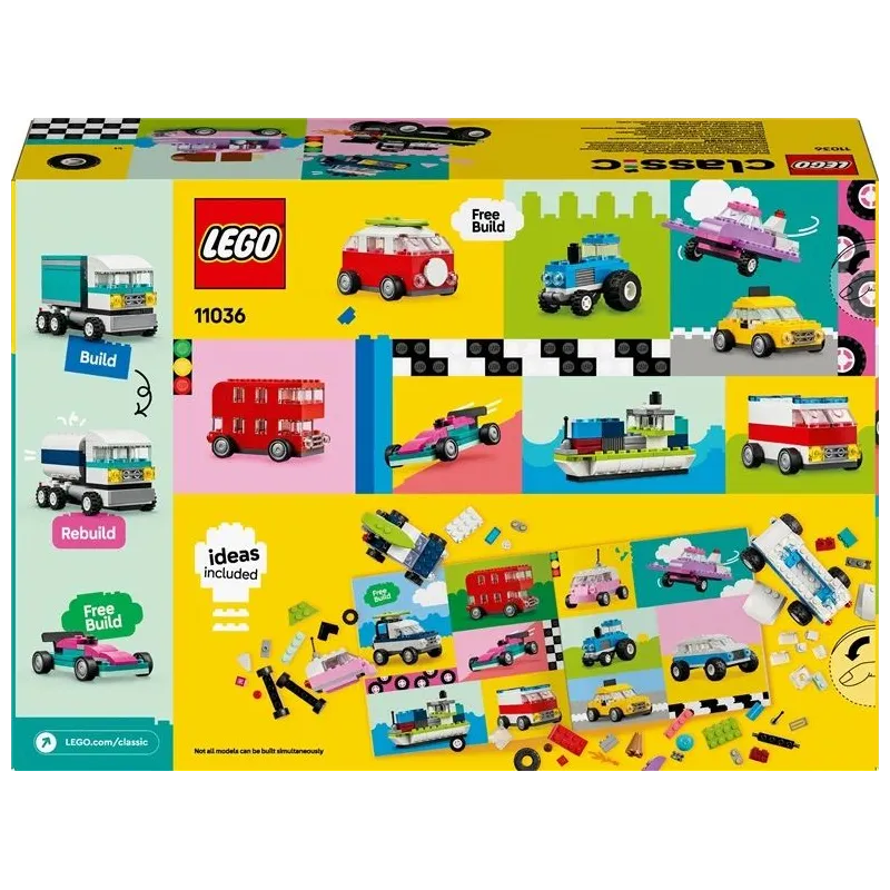 Konstruktorius LEGO Classic Kūrybinės transporto priemonės 11036, 900 vnt.