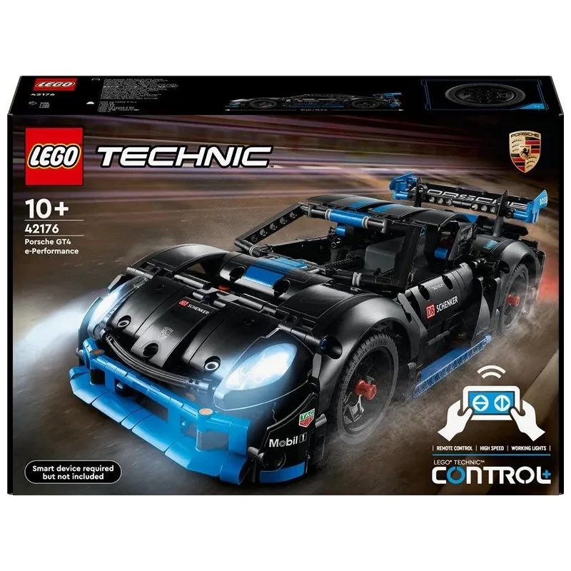 Konstruktors LEGO Technic Porsche GT4 e-Performance sacīkšu auto 42176, 834 gab.
