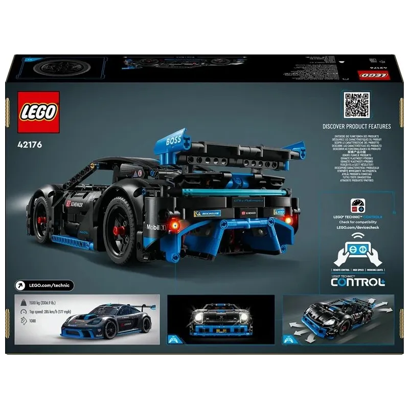 Konstruktors LEGO Technic Porsche GT4 e-Performance sacīkšu auto 42176, 834 gab.