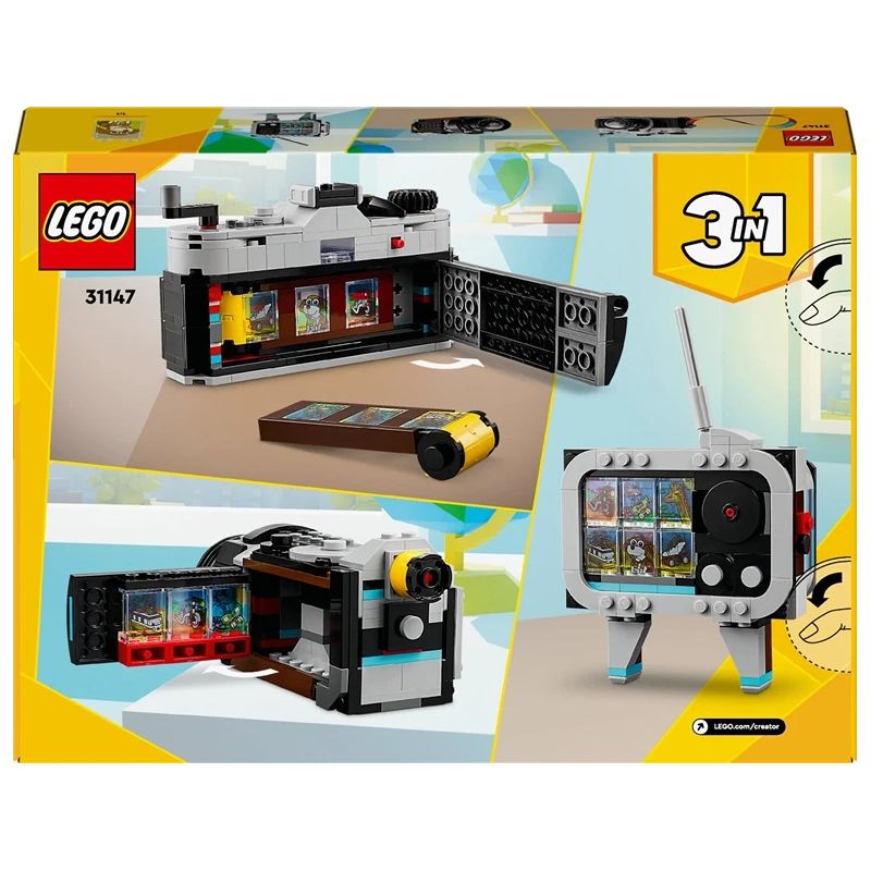 Konstruktor LEGO Creator 3in1 Retrokaamera 31147, 261 tk