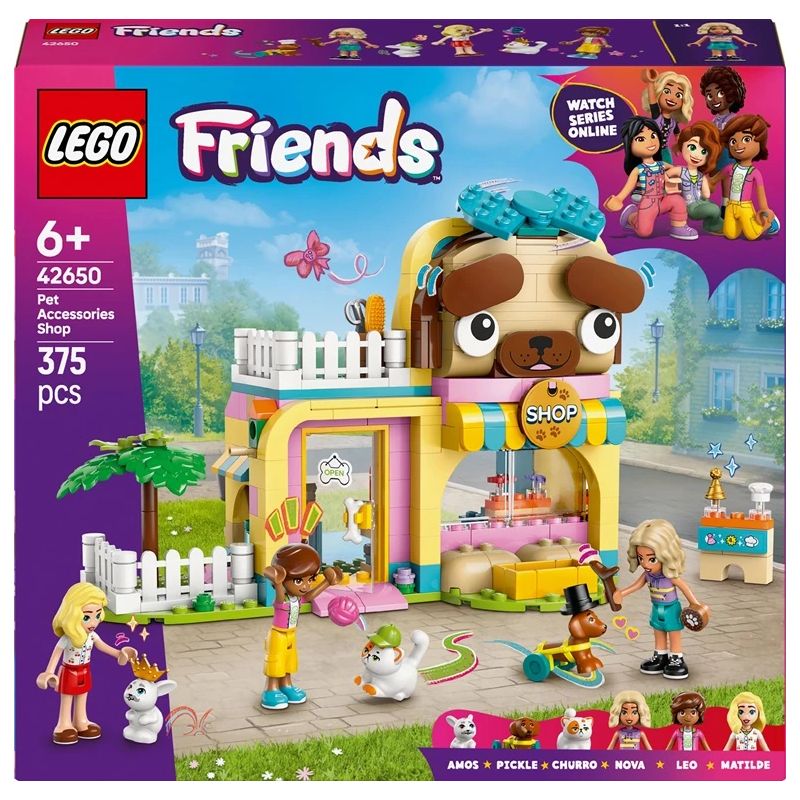 Konstruktorius LEGO Friends Augintinių aksesuarų parduotuvė 42650, 375 vnt.