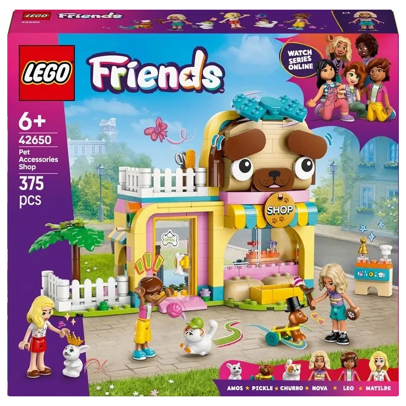 Konstruktors LEGO Friends Mājdzīvnieku piederumu veikals 42650, 375 gab.