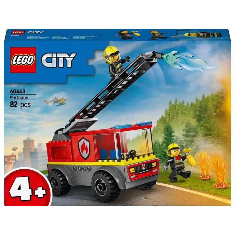 Konstruktors LEGO City Ugunsdzēsēju automašīna ar kāpnēm 60463, 82 gab.