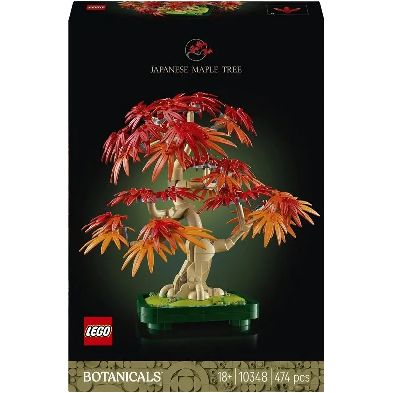 Konstruktors LEGO Botanicals Japāņu Sarkanā Kļava – Bonsai Kociņš 10348, 474 gab.