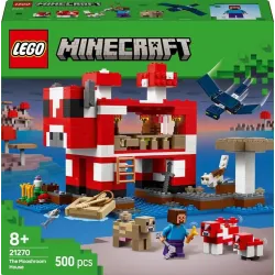 Toy construct lego mooshroom house 21270