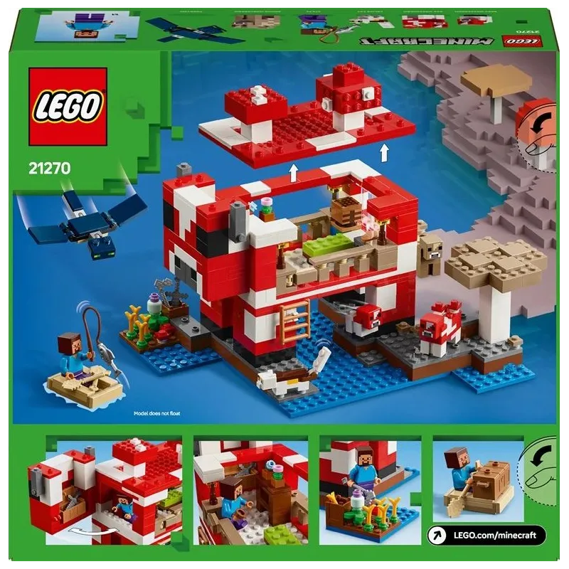 Konstruktors LEGO Minecraft Sēņu māja 21270, 500 gab.