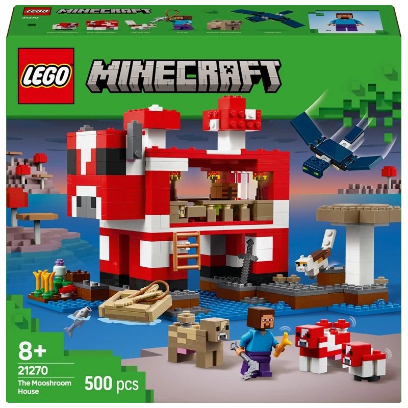 Konstruktors LEGO Minecraft Sēņu māja 21270, 500 gab.