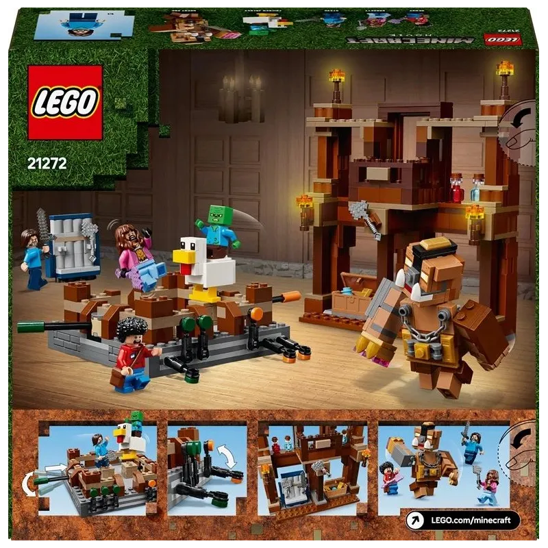 Konstruktors LEGO Minecraft Meža savrupmājas cīņu arēna 21272, 491 gab.