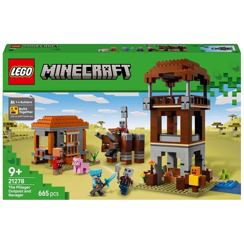 Konstruktorius LEGO Minecraft Plėšikų sargybos postas ir naikintojas 21278, 665 vnt.