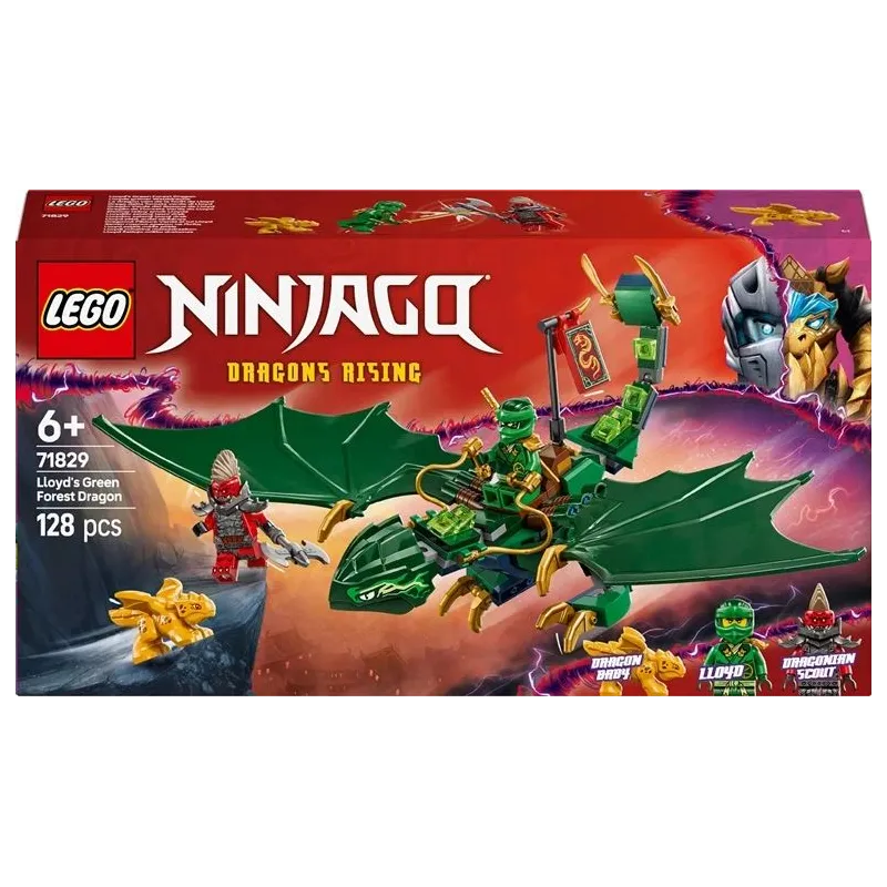 Konstruktors LEGO Ninjago Lloyd zaļais meža pūķis 71829, 128 gab.