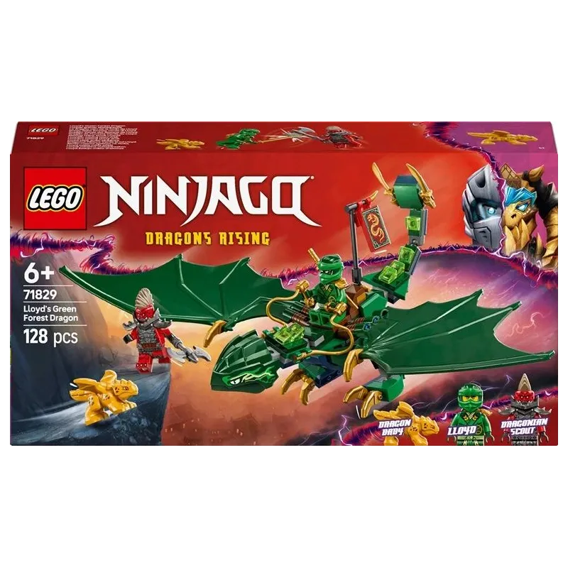 Конструктор LEGO Ninjago Lloyd's Green Forest Dragon 71829, 128 шт.