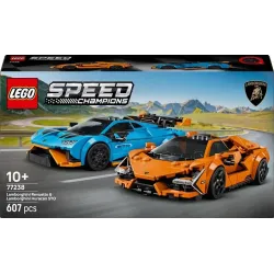 Konstruktor LEGO Speed Champions Lamborghini Revuelto ja Huracán STO 77238, 607 tk