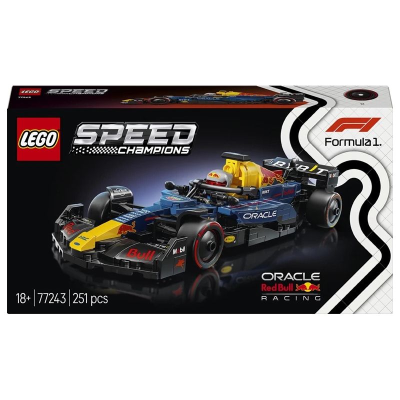 Konstruktors LEGO Speed Champions Oracle Red Bull Racing RB20 F1 Sacīkšu Auto 77243, 251 gab.