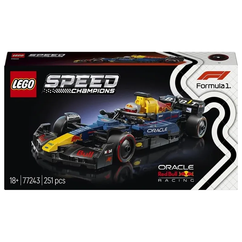 Konstruktors LEGO Speed Champions Oracle Red Bull Racing RB20 F1 Sacīkšu Auto 77243, 251 gab.