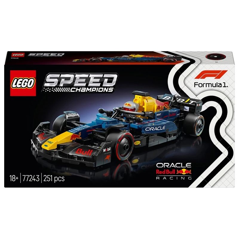 Konstruktors LEGO Speed Champions Oracle Red Bull Racing RB20 F1 Sacīkšu Auto 77243, 251 gab.