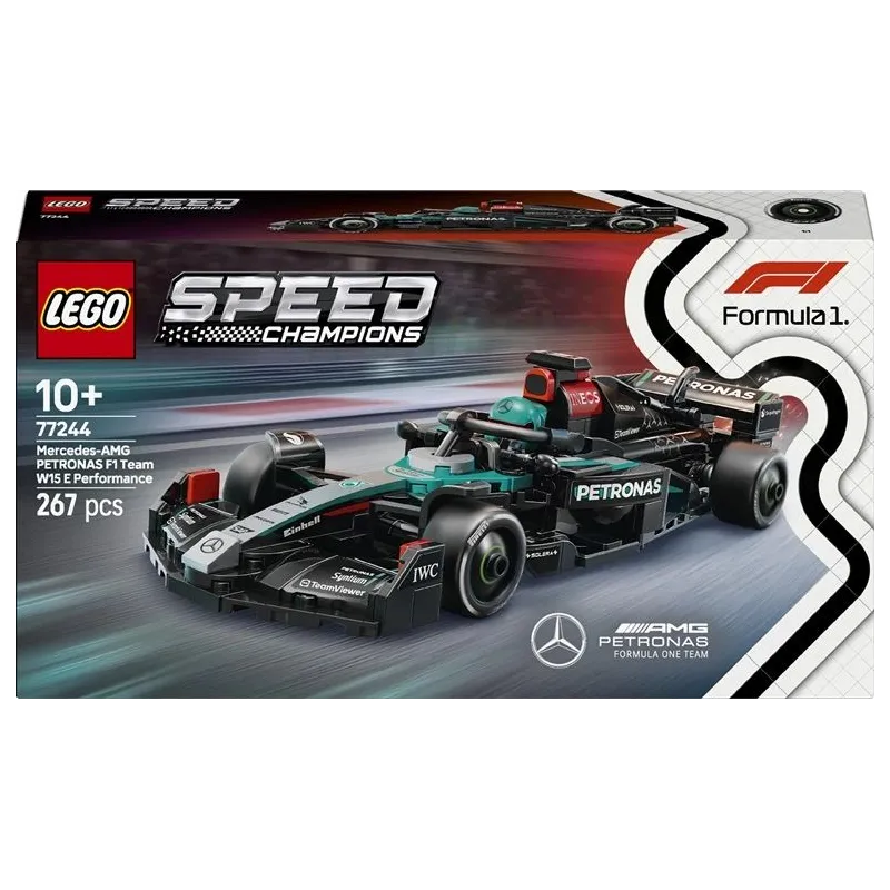 Konstruktors LEGO Speed Champions Mercedes-AMG F1 W15 Sacīkšu Auto 77244, 267 gab.
