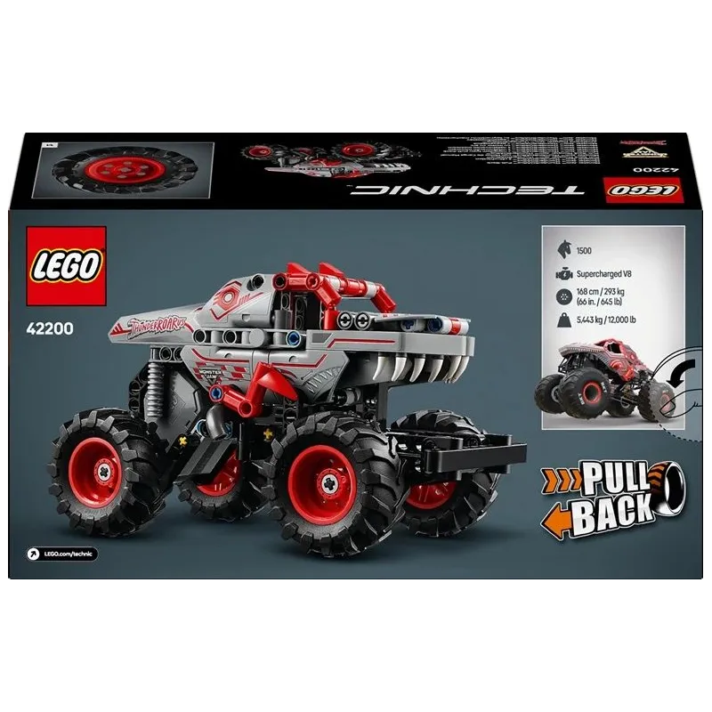 Konstruktorius LEGO Technic Monster Jam ThunderROARus su spyruokliniu mechanizmu 42200, 232 vnt.