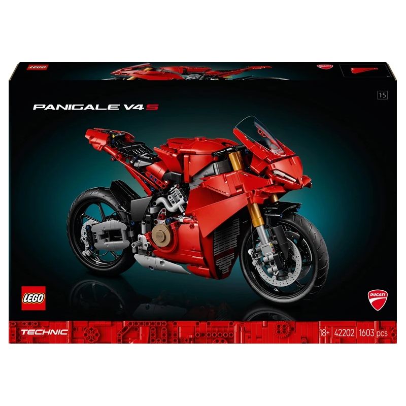 Konstruktorius LEGO Technic Motociklas Ducati Panigale V4 S 42202, 1603 vnt.