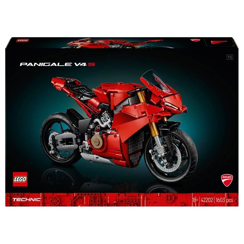 Konstruktorius LEGO Technic Motociklas Ducati Panigale V4 S 42202, 1603 vnt.