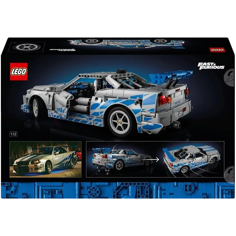 Konstruktors LEGO Technic 2 Fast 2 Furious Nissan Skyline GT-R ,R34, auto 42210, 1410 gab.