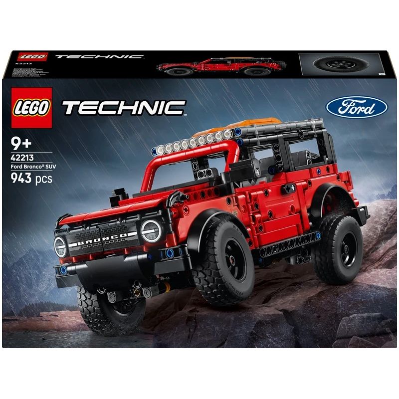 Konstruktors LEGO Technic Ford Bronco apvidus auto SUV 42213, 943 gab.