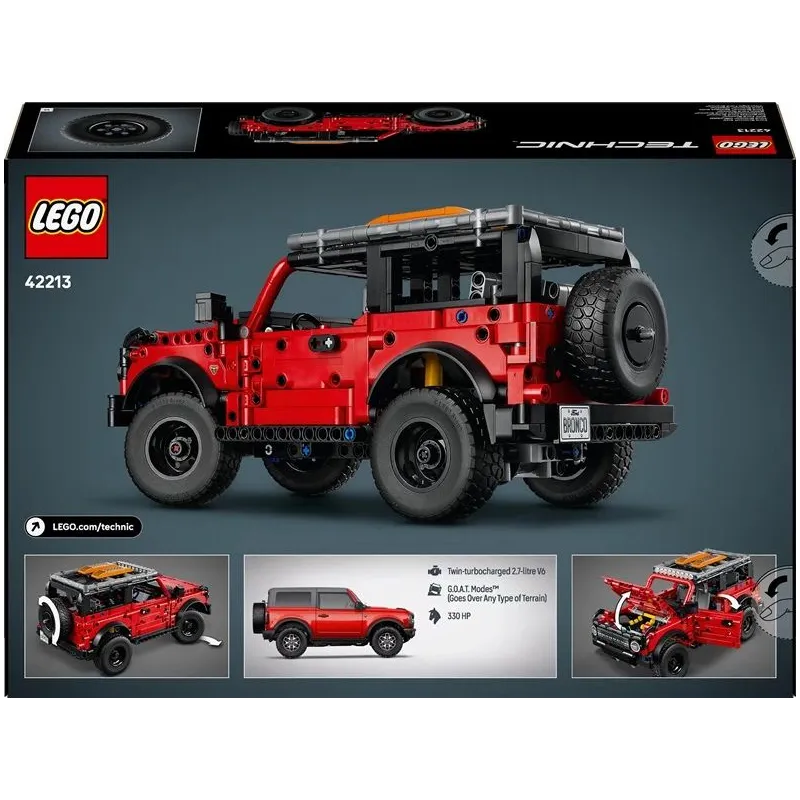 Konstruktorius LEGO Technic Visureigis Ford Bronco SUV 42213, 943 vnt.