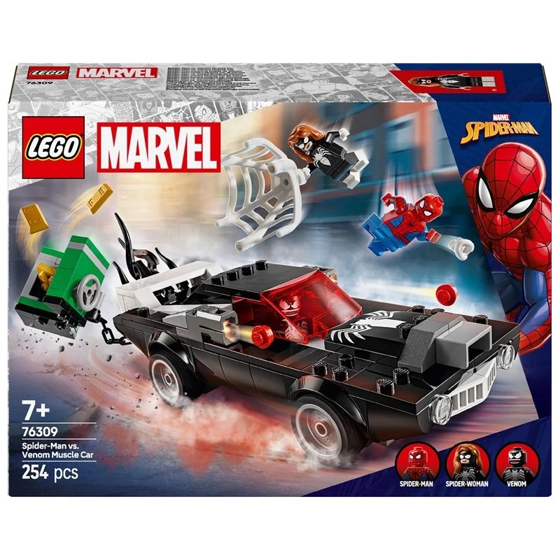 Konstruktorius LEGO Marvel Žmogus voras prieš Venomo galingą automobilį 76309, 254 vnt.